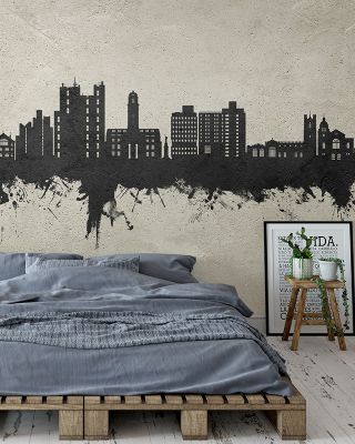 Luton England Skyline Concrete Wallpaper