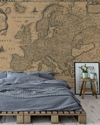 Map of Europe 1668 Historical Wallpaper