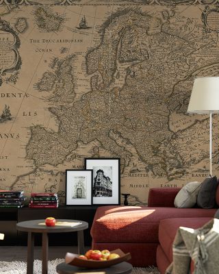 Map of Europe 1668 Historical Wallpaper
