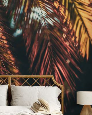 Old Palm Leaves Scenic Wallpaper
