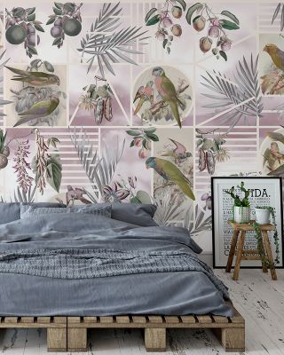 Parrots Study Scenic Wallpaper