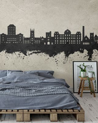 Poughkeepsie New York Skyline Concrete Wallpaper