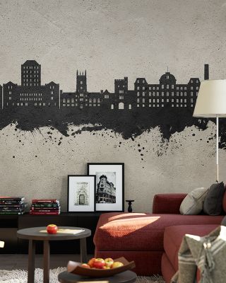Poughkeepsie New York Skyline Concrete Wallpaper