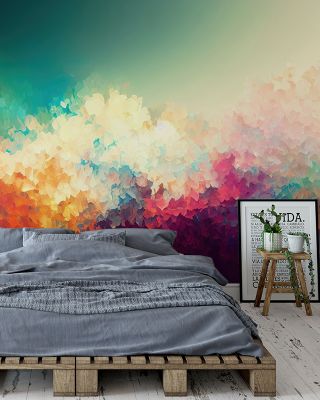 Rainbow Clouds Abstract Wallpaper