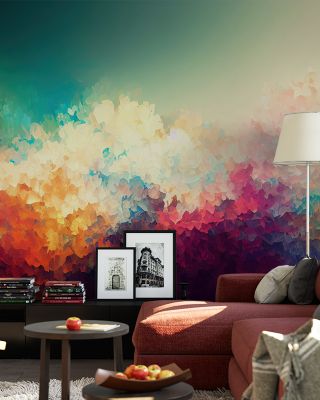 Rainbow Clouds Abstract Wallpaper