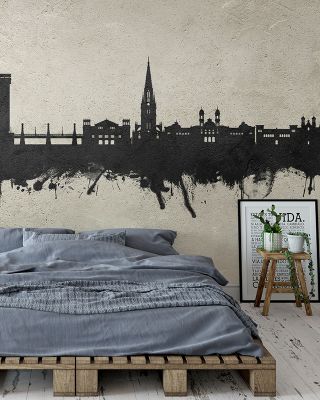 San Sebastian Spain Skyline Concrete Wallpaper