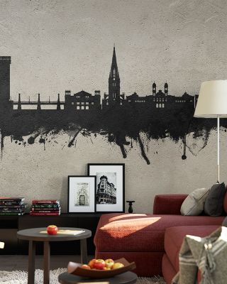 San Sebastian Spain Skyline Concrete Wallpaper