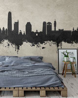 Santiago de Chile Skyline Concrete Wallpaper