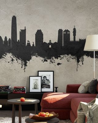 Santiago de Chile Skyline Concrete Wallpaper