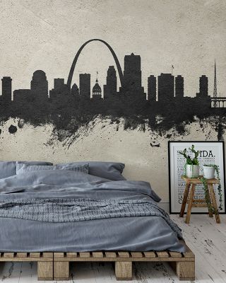St Louis Missouri Skyline Concrete Wallpaper
