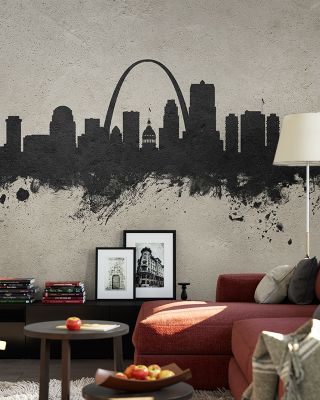 St Louis Missouri Skyline Concrete Wallpaper