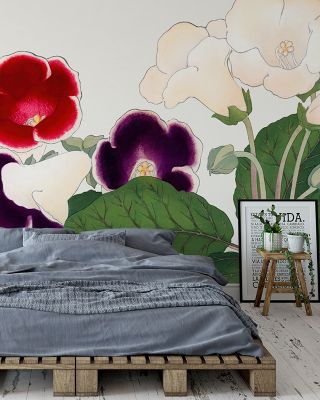 Tanigami Gloxinia Floral Wallpaper