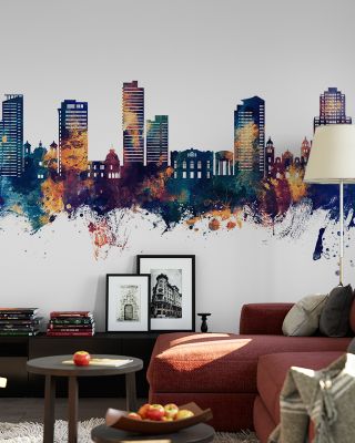 Tegucigalapa Honduras Skyline Blue & Bronze Wallpaper