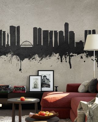 Tel Aviv Skyline Concrete Wallpaper