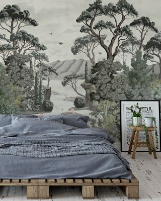 The Passage Green Scenic Wallpaper