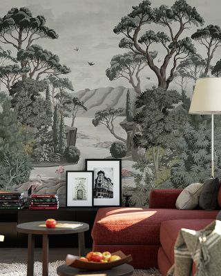 The Passage Green Scenic Wallpaper