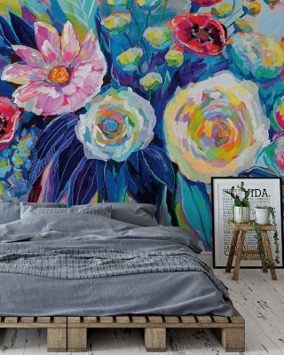 Varied garden Bouquet Floral Wallpaper