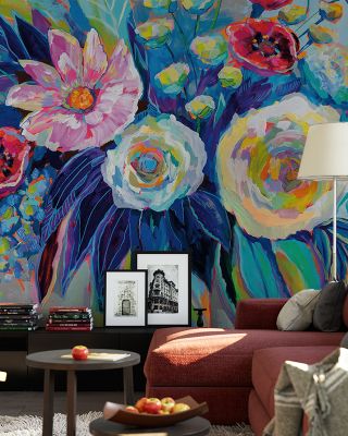 Varied garden Bouquet Floral Wallpaper