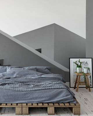 Concrete Stairs Modern Industrial Wallpaper