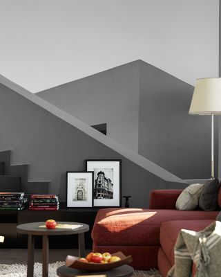 Concrete Stairs Modern Industrial Wallpaper