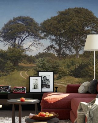 Country Road Rustic Landscape Wallpaper