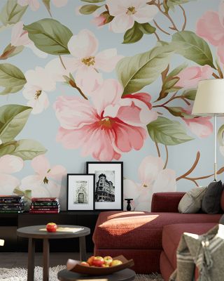 Curly Elegance Ornamental Pattern Wallpaper