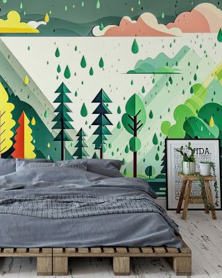 Fantasy Forest Summer Enchanting Woodland Wallpaper