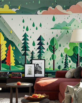 Fantasy Forest Summer Enchanting Woodland Wallpaper