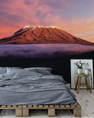 Kilimanjaro Drawing Majestic Mountain Wallpaper