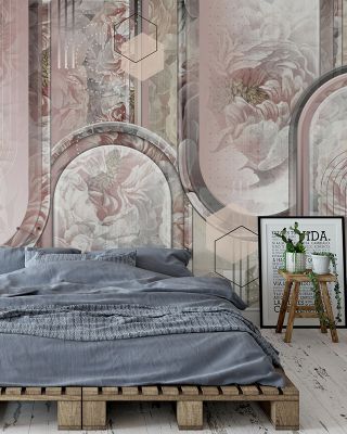 Modern Rose Contemporary Floral Wallpaper