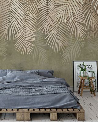 Palms Up Ahead Tropical Escape Wallpaper