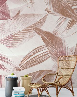 Tropical Leaf Wallpaper - Vibrant Jungle Design,Eco-Friendly Wall Covering