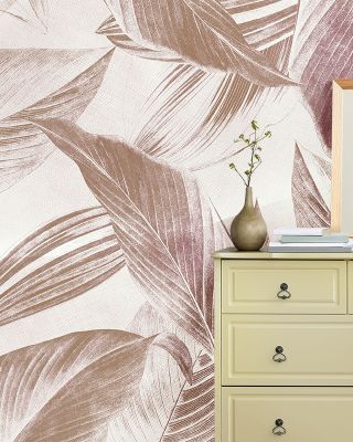 Tropical Leaf Wallpaper - Vibrant Jungle Design,Eco-Friendly Wall Covering