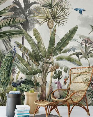 Tropic Fantasy Tropical Wallpaper - Lush Jungle Design
