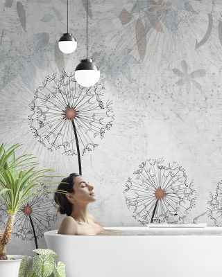 Dandelions Floral Wallpaper - Elegant Flower Design