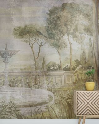 The Lost Garden Wallpaper - Fountain Surrounded Scenery