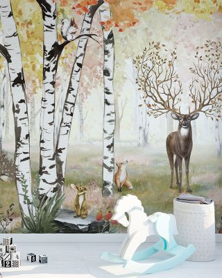 Amazing Antlers Deer Wallpaper - Autumn Forest Woodland Theme,
