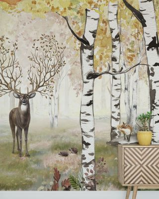 Amazing Antlers Deer Wallpaper - Autumn Forest Woodland Theme,