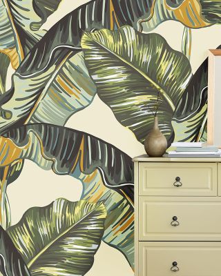 Banana Leaves Wallpaper - Lush Green Garden Theme