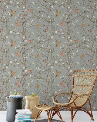 Songbird Serenade Wallpaper Mural - Elegant Trees and Birds