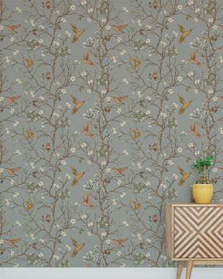 Songbird Serenade Wallpaper Mural - Elegant Trees and Birds
