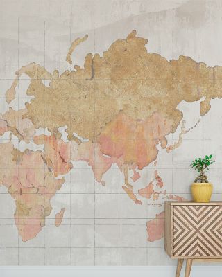 Across the World Map Wallpaper - Global Cities and Maps