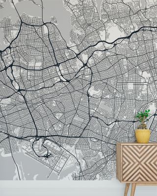 Map of Queens World Map Wallpaper - New York City