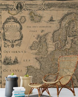 Map of Europe Wallpaper - Detailed European Cities and Countries