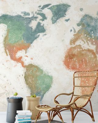 Explore the World Map Wallpaper - Vibrant Global Cities and Maps
