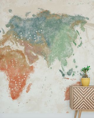Explore the World Map Wallpaper - Vibrant Global Cities and Maps