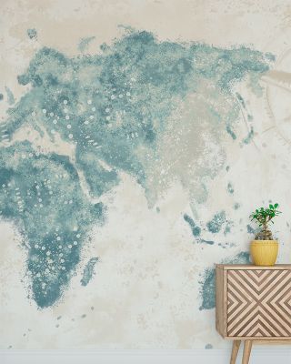 Explore the World I Light Wallpaper - Soft Toned Global Map