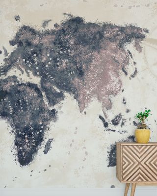 Explore the World I Dark Wallpaper - Rich Toned Global Map