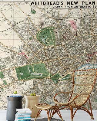 1853 Vintage Map of London Wallpaper - Historical London City Map