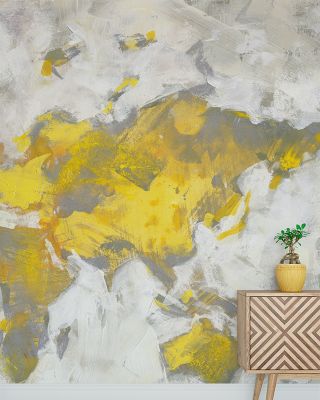 Yellow World Map Wallpaper